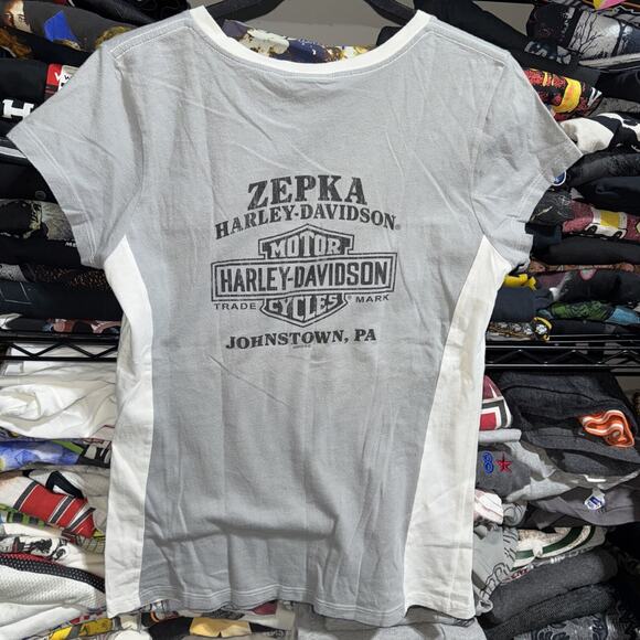 Y2K Harley Davidson Women’s 110 Years Pennsylvania Shirt Size Large - Picture 4 of 5